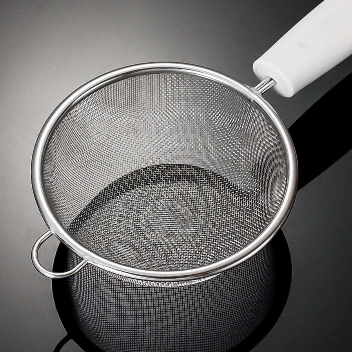 Fine Mesh Skimmer Spoon Stainless Steel Fine Mesh Food Strainer Kitchen Frying Tool for Oil Filter Skimming Grease Foam Small