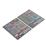 2PCS Fryer Cheat Sheet Magnetic Cooking Times Chart Easy to Read Reference Guide Water Oil Resistant Fryer Accessory for Kitchen