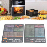 2PCS Fryer Cheat Sheet Magnetic Cooking Times Chart Easy to Read Reference Guide Water Oil Resistant Fryer Accessory for Kitchen - Extra Image