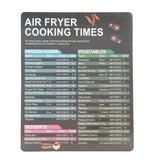 2PCS Fryer Cheat Sheet Magnetic Cooking Times Chart Easy to Read Reference Guide Water Oil Resistant Fryer Accessory for Kitchen - Extra Image