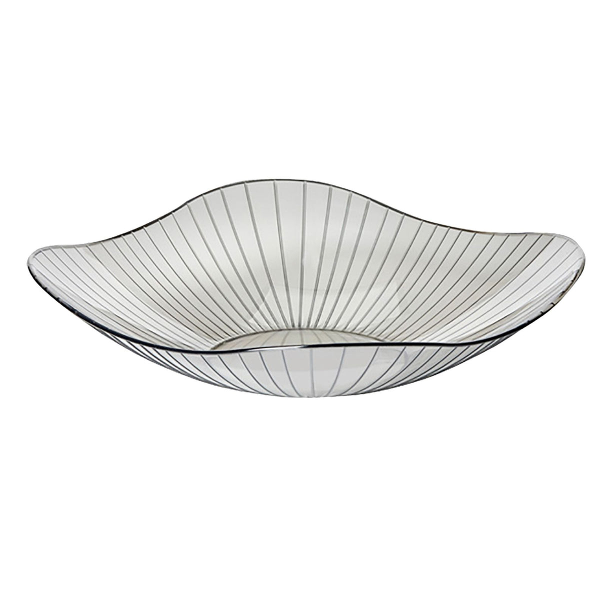 Transparent Grey Fruit Plate Large Plastic Serving Bowl Hand Made Candy Snack Bowl for Living Room Restaurant Party