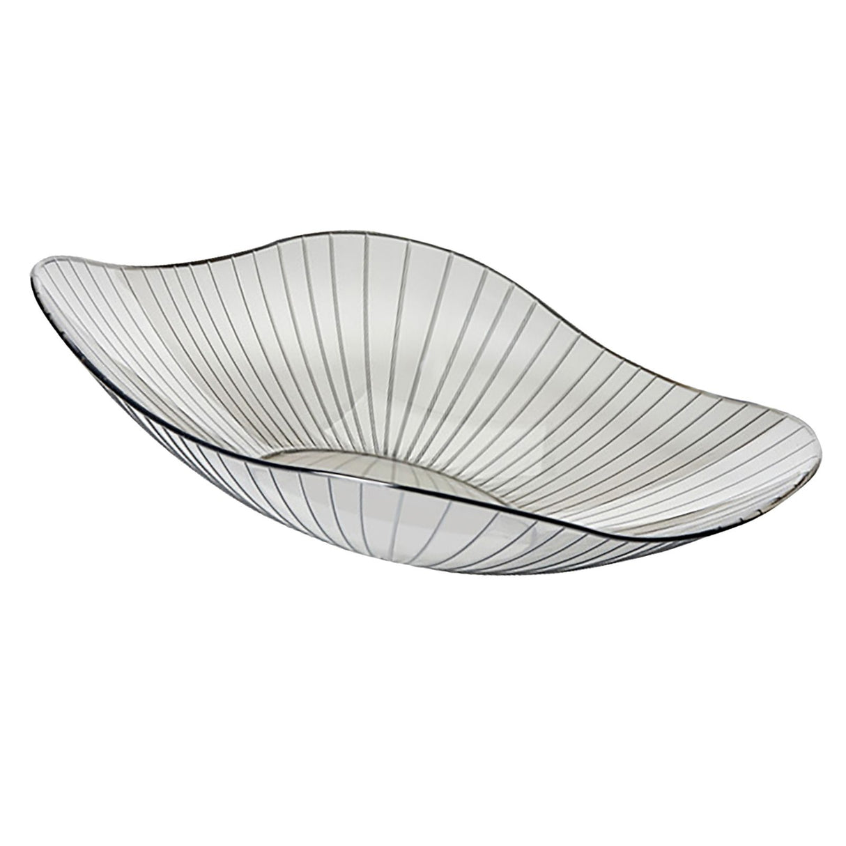 Transparent Grey Fruit Plate Large Plastic Serving Bowl Hand Made Candy Snack Bowl for Living Room Restaurant Party