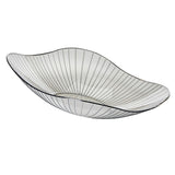 Transparent Grey Fruit Plate Large Plastic Serving Bowl Hand Made Candy Snack Bowl for Living Room Restaurant Party - Top-Down View