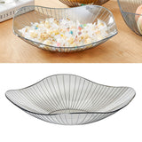 Transparent Grey Fruit Plate Large Plastic Serving Bowl Hand Made Candy Snack Bowl for Living Room Restaurant Party - 45-Degree Angle