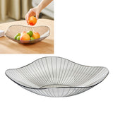 Transparent Grey Fruit Plate Large Plastic Serving Bowl Hand Made Candy Snack Bowl for Living Room Restaurant Party - Rear View