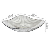 Transparent Grey Fruit Plate Large Plastic Serving Bowl Hand Made Candy Snack Bowl for Living Room Restaurant Party - Extra Image