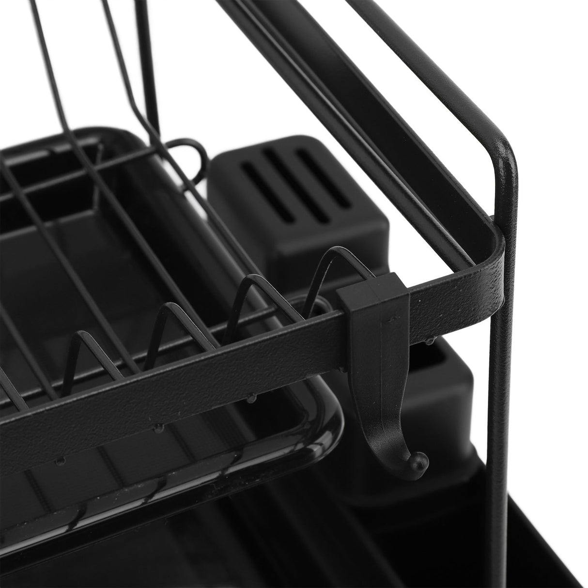 Dish Drying Rack 2 Layer Foldable Versatile Convenient Storage Dish Drainer Rack with Utensil Holder for Home