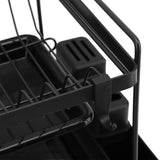 Dish Drying Rack 2 Layer Foldable Versatile Convenient Storage Dish Drainer Rack with Utensil Holder for Home - Extra Image