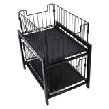 Under Sink Organizer Iron 2 Tier Pull Out Spice Rack Countertop Storage Shelf for Kitchen Bathroom Cabinet
