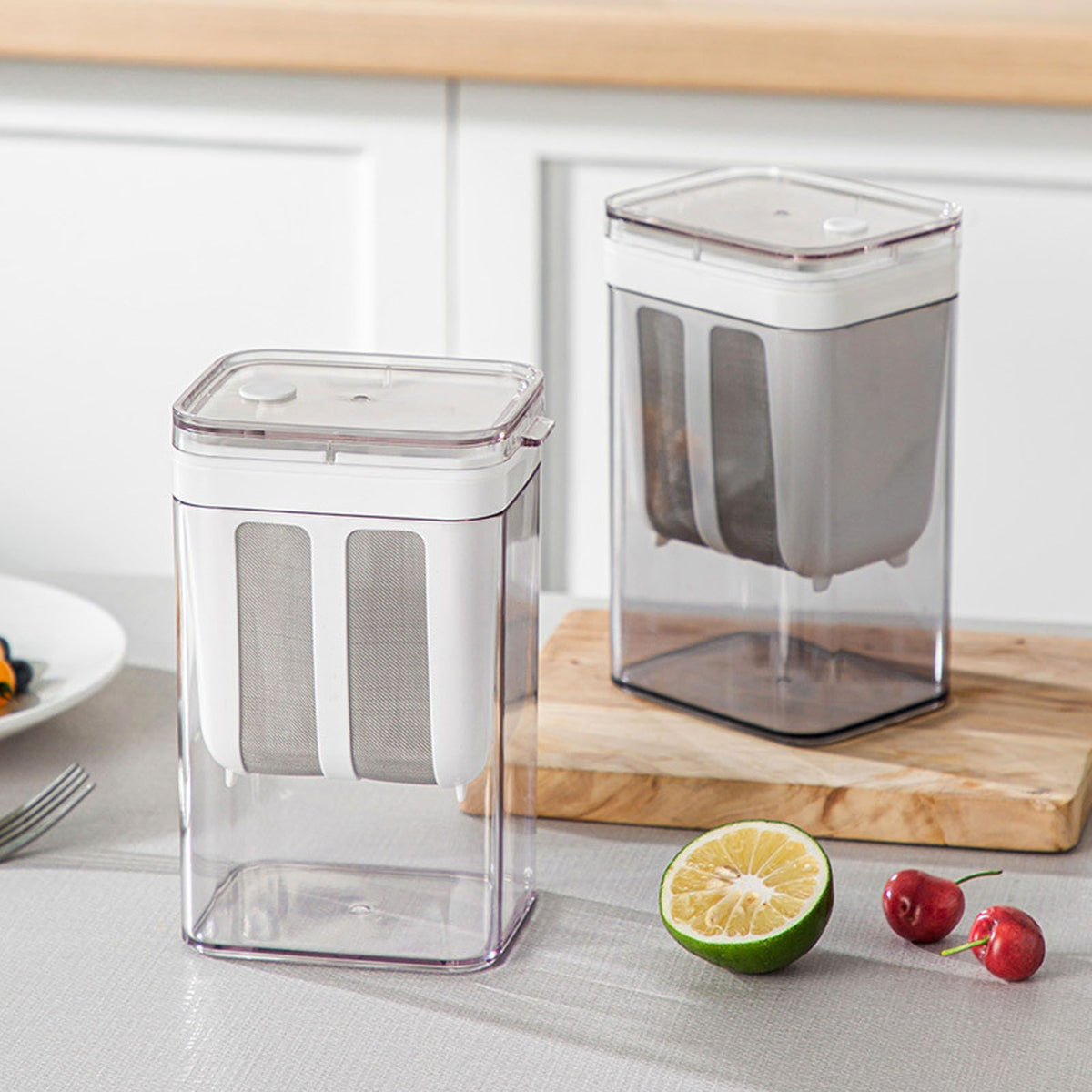 Yogurt Strainer 1100ml Stainless Steel 80 Mesh Fine Hole See Through Easy Operation Whey Separator for Home Kitchen