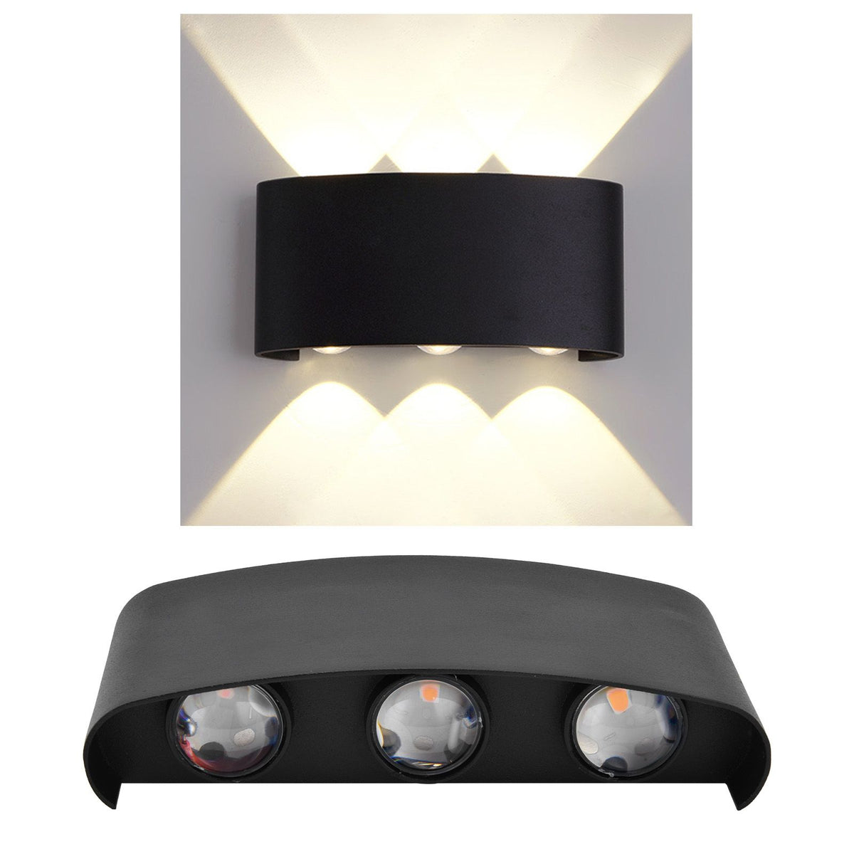 LED Wall Light Waterproof Decorative Background Wall Light Indoor and Outdoor 6W Warm White Light Wall Light 85‑265V