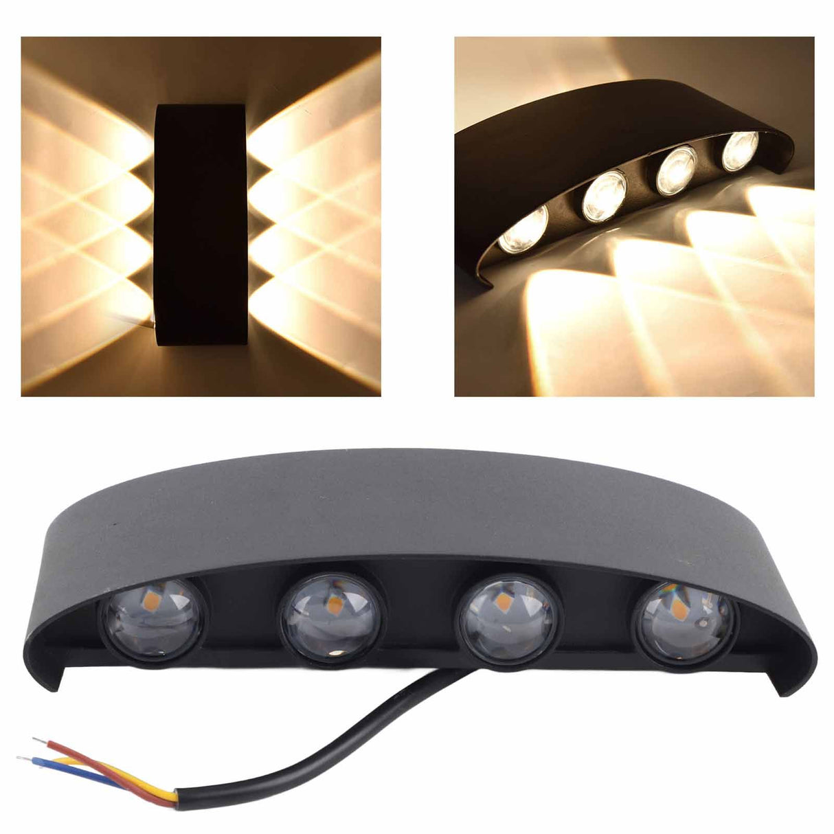 LED Wall Light 8W Waterproof Decorating Lighting Lamps for Living Room Bedroom 85‑265V