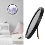 LED Dimmable Mirror with 3D Printing Moon Surface Pattern USB Make Up Mirror for Living Room Bedroom