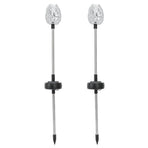 2PCS Solar Garden Light Waterproof Solar Powered Stake Lawn Lamp for Outdoor Courtyard Decor Warm Light