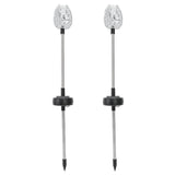 2PCS Solar Garden Light Waterproof Solar Powered Stake Lawn Lamp for Outdoor Courtyard Decor Warm Light - Front View