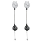 2PCS Solar Garden Light Waterproof Solar Powered Stake Lawn Lamp for Outdoor Courtyard Decor Warm Light