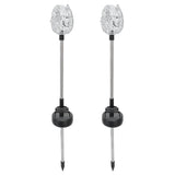 2PCS Solar Garden Light Waterproof Solar Powered Stake Lawn Lamp for Outdoor Courtyard Decor Warm Light - Side View