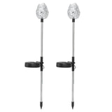 2PCS Solar Garden Light Waterproof Solar Powered Stake Lawn Lamp for Outdoor Courtyard Decor Warm Light