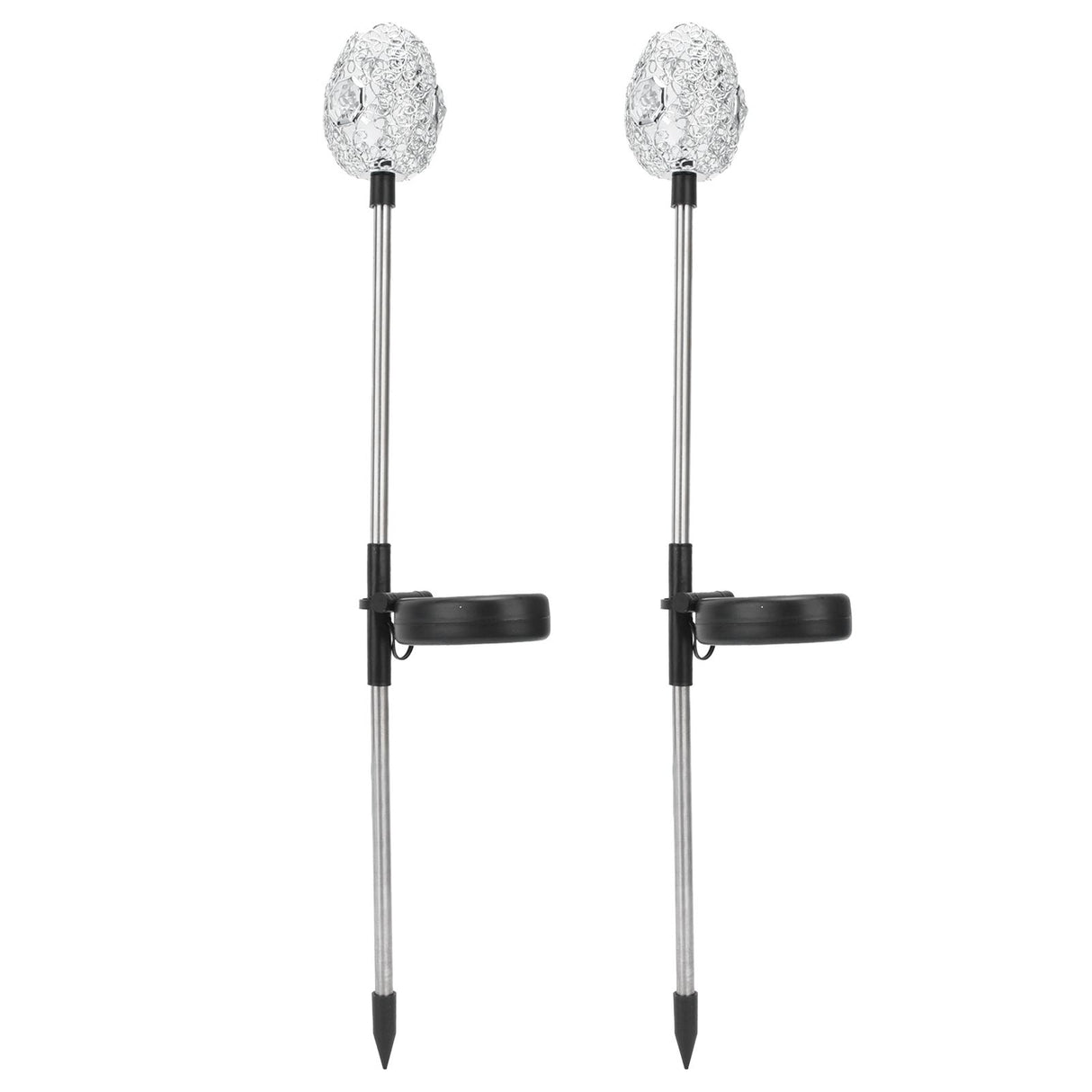 2PCS Solar Garden Light Waterproof Solar Powered Stake Lawn Lamp for Outdoor Courtyard Decor Warm Light