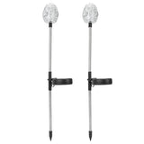 2PCS Solar Garden Light Waterproof Solar Powered Stake Lawn Lamp for Outdoor Courtyard Decor Warm Light