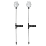2PCS Solar Garden Light Waterproof Solar Powered Stake Lawn Lamp for Outdoor Courtyard Decor Warm Light