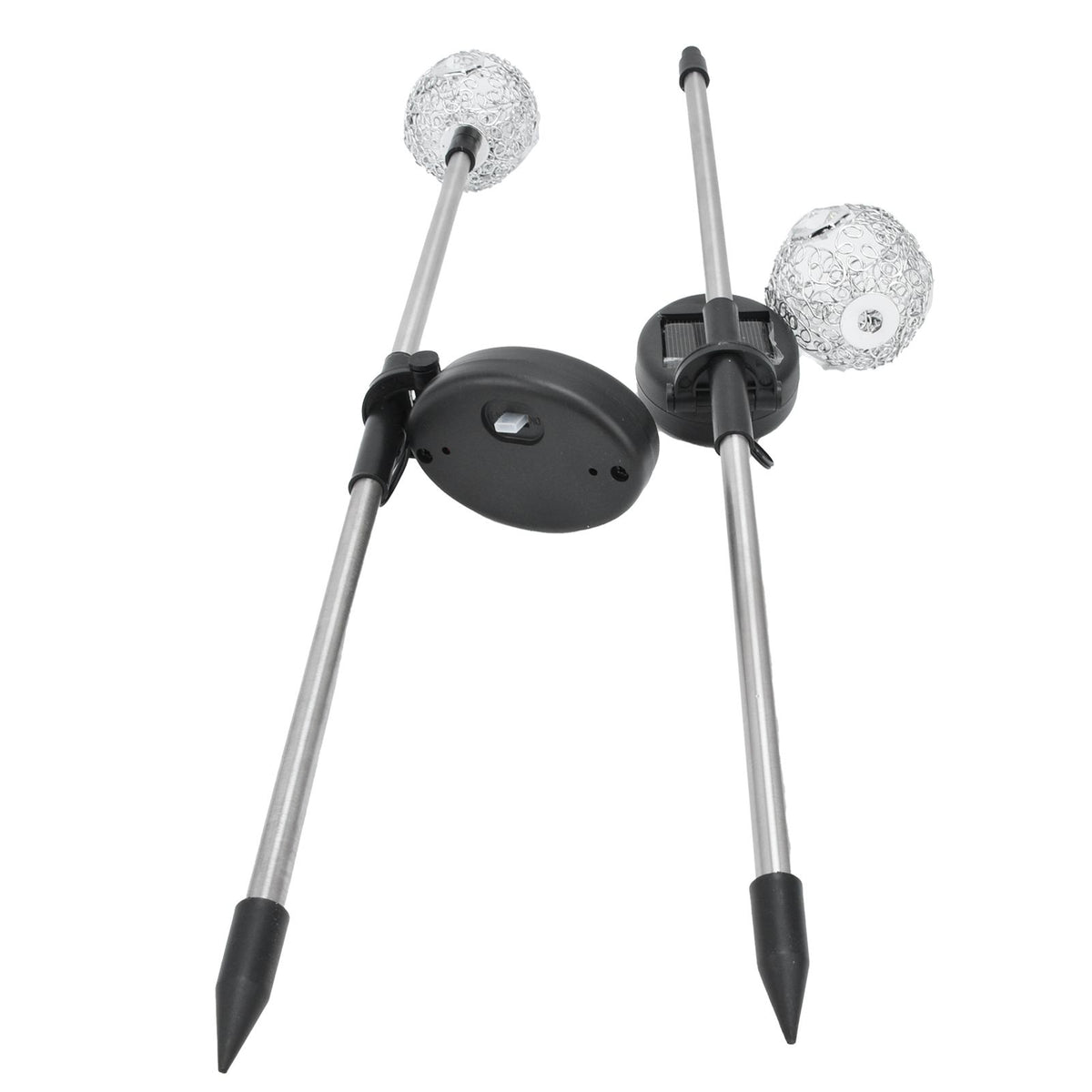 2PCS Solar Garden Light Waterproof Solar Powered Stake Lawn Lamp for Outdoor Courtyard Decor Warm Light