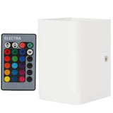 Wall Lamp RGBW Remote Control 5W Aluminum LED Wall Light for Bedroom Hallway StairsWhite Shell