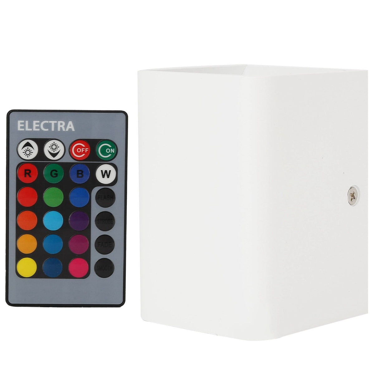 Wall Lamp RGBW Remote Control 5W Aluminum LED Wall Light for Bedroom Hallway StairsWhite Shell