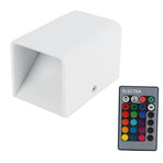 Wall Lamp RGBW Remote Control 5W Aluminum LED Wall Light for Bedroom Hallway StairsWhite Shell