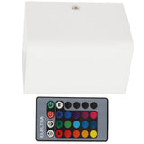 Wall Lamp RGBW Remote Control 5W Aluminum LED Wall Light for Bedroom Hallway StairsWhite Shell - Low Angle