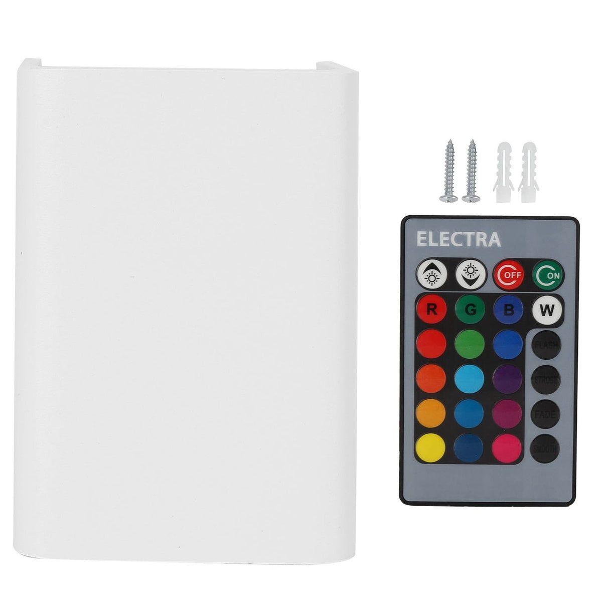 Wall Lamp RGBW Remote Control 5W Aluminum LED Wall Light for Bedroom Hallway StairsWhite Shell