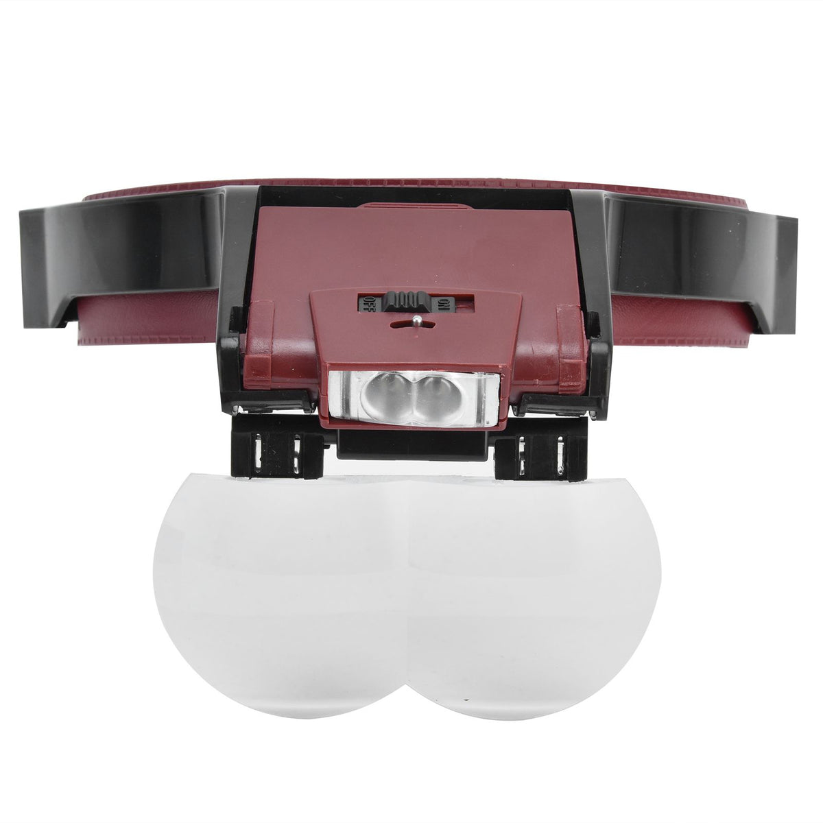 LED Head-mounted Jewelry Magnifying Glass Four Groups of Lenses Head-mounted Magnifier for Reading Painting Repairing Appreciating Jewelry