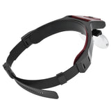 LED Head-mounted Jewelry Magnifying Glass Four Groups of Lenses Head-mounted Magnifier for Reading Painting Repairing Appreciating Jewelry - Low Angle