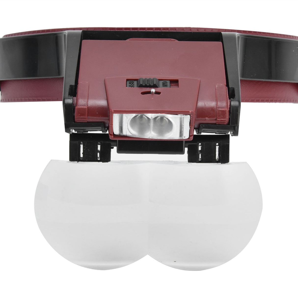 LED Head-mounted Jewelry Magnifying Glass Four Groups of Lenses Head-mounted Magnifier for Reading Painting Repairing Appreciating Jewelry