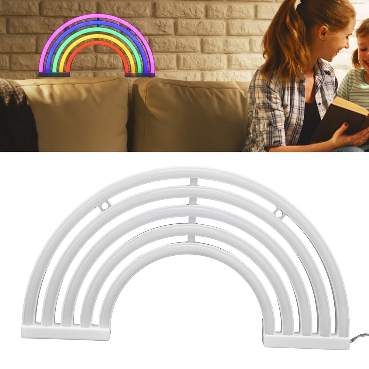 LED Neon Sign Lamp Colorful Wall Hanging Neon Night Light for Bedroom Kids Room Birthday Party