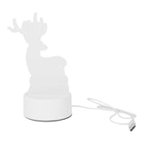 Night Lamp Three Dimensional Deer Table LED USB Night Light Bedroom Bedside Lamp for Halloween Christmas Children's Gifts - Front View