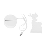 Night Lamp Three Dimensional Deer Table LED USB Night Light Bedroom Bedside Lamp for Halloween Christmas Children's Gifts - 45-Degree Angle
