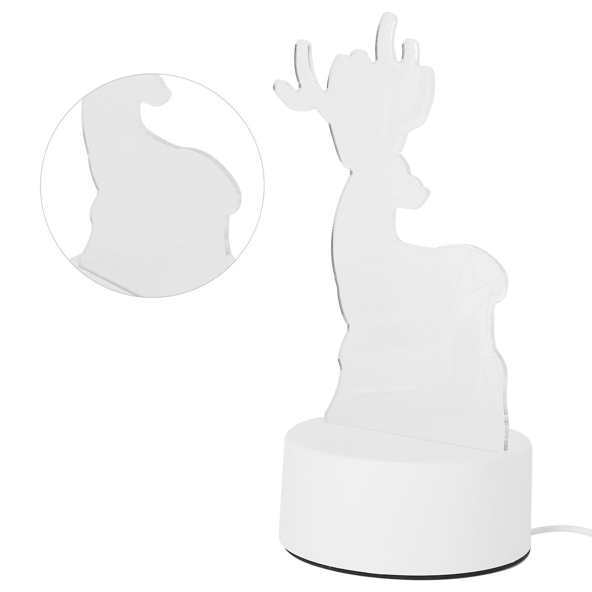 Night Lamp Three Dimensional Deer Table LED USB Night Light Bedroom Bedside Lamp for Halloween Christmas Children's Gifts