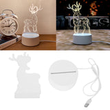 Night Lamp Three Dimensional Deer Table LED USB Night Light Bedroom Bedside Lamp for Halloween Christmas Children's Gifts - Extra Image