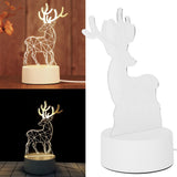 Night Lamp Three Dimensional Deer Table LED USB Night Light Bedroom Bedside Lamp for Halloween Christmas Children's Gifts