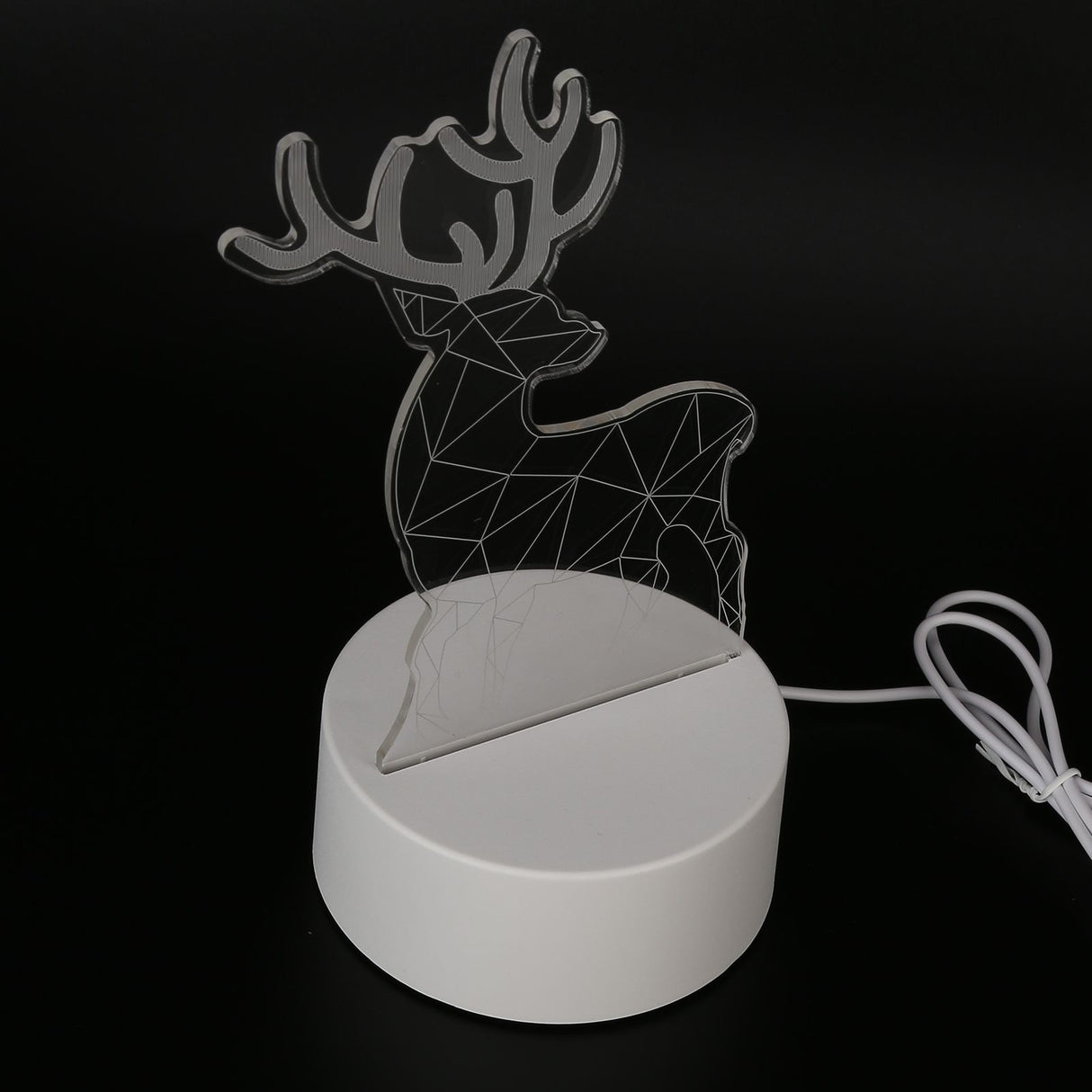 Night Lamp Three Dimensional Deer Table LED USB Night Light Bedroom Bedside Lamp for Halloween Christmas Children's Gifts