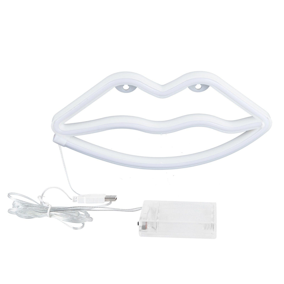 LED Neon Light Lip Shape USB Or Battery Powered Decoration Night Light for Bedroom Bar Festival