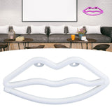 LED Neon Light Lip Shape USB Or Battery Powered Decoration Night Light for Bedroom Bar Festival