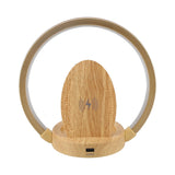 LED Wireless Charger Lamp with 3 Lighting Mode Eye‑Caring Reading Light for Bedroom HomeOval Style