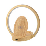 LED Wireless Charger Lamp with 3 Lighting Mode Eye‑Caring Reading Light for Bedroom HomeOval Style