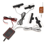 LED Red Blue Emergency Strobe Light 4x4LED Sync Flash Warning Lights 12V with Remote Control - 45-Degree Angle