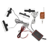LED Red Blue Emergency Strobe Light 4x4LED Sync Flash Warning Lights 12V with Remote Control