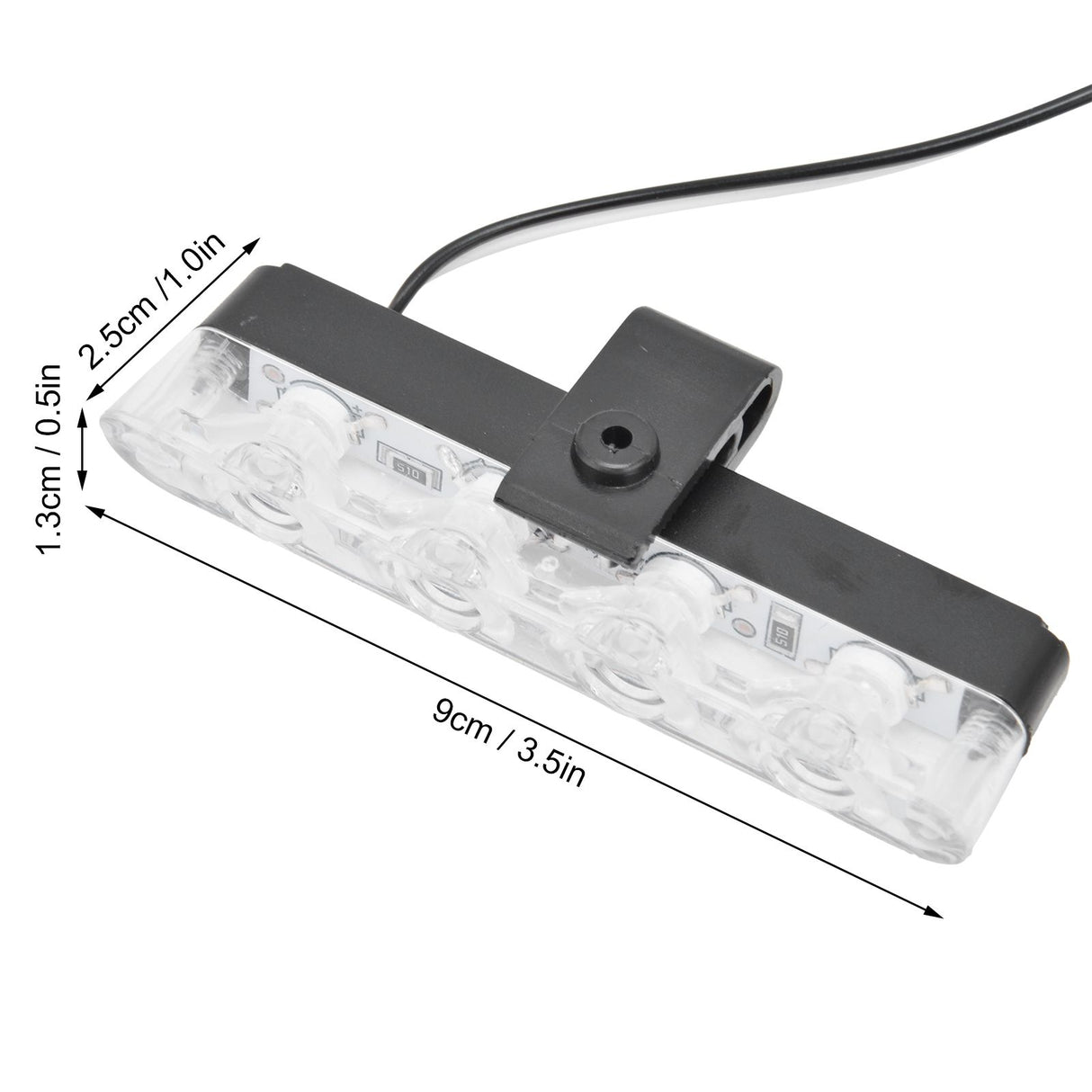 LED Red Blue Emergency Strobe Light 4x4LED Sync Flash Warning Lights 12V with Remote Control