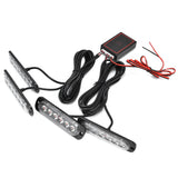 Car 4x6LED Sync Red Blue Strobe Flash Light LED Emergency Warning Lamp 12V with Remote Control - Rear View