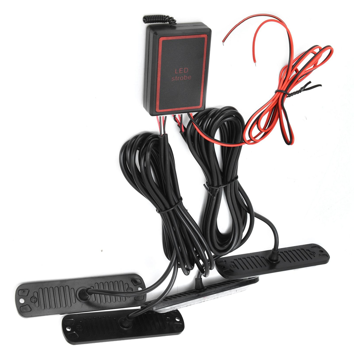 Car 4x6LED Sync Red Blue Strobe Flash Light LED Emergency Warning Lamp 12V with Remote Control